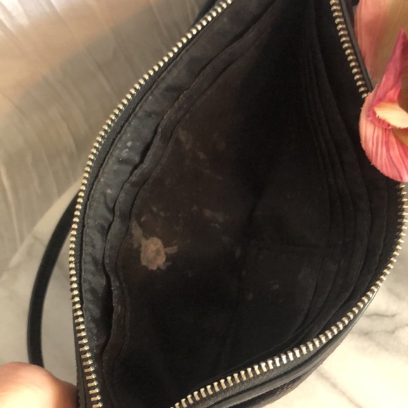 COACH black signature logo large wristlet wallet in canvas & w/ leather accents - Picture 10 of 15